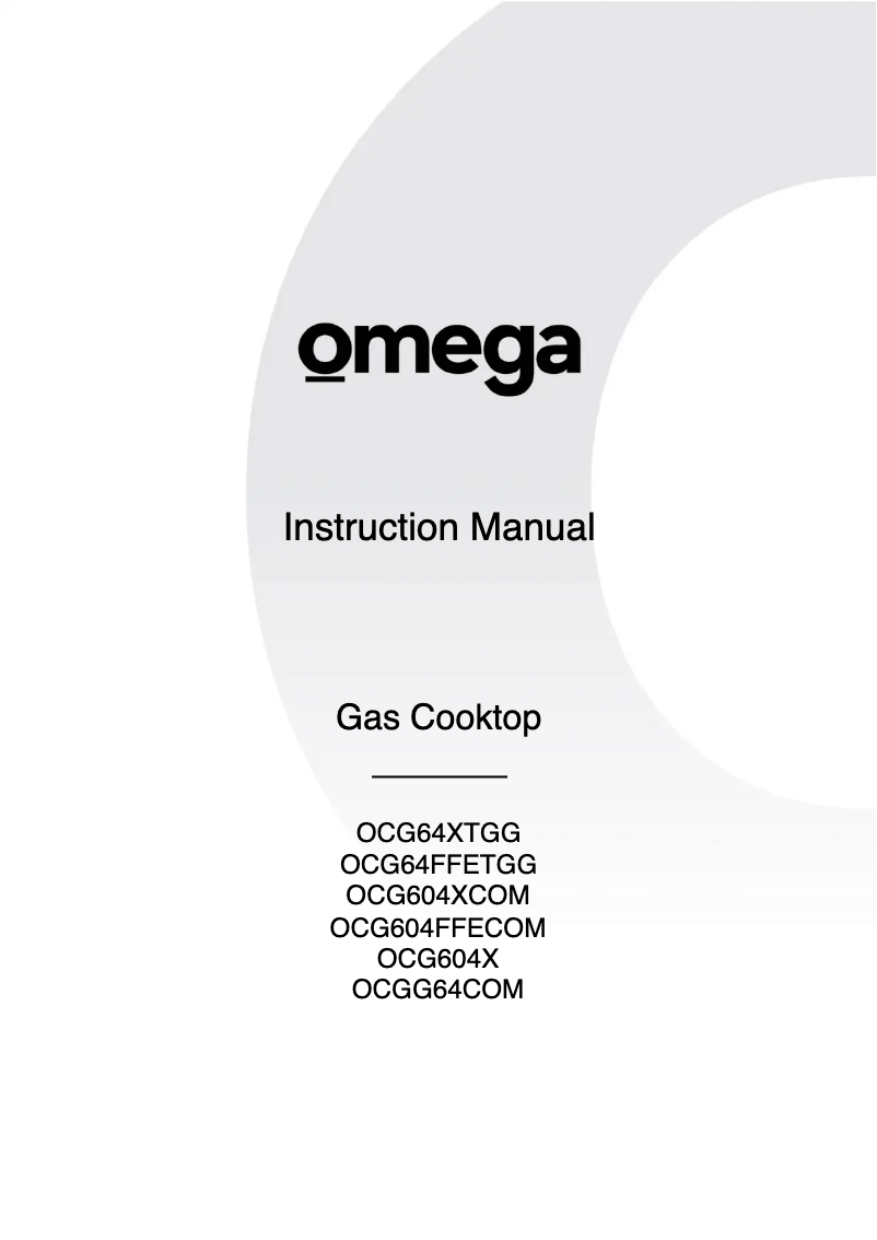 Image de la première page du manuel de l'appareil OCGG64COM