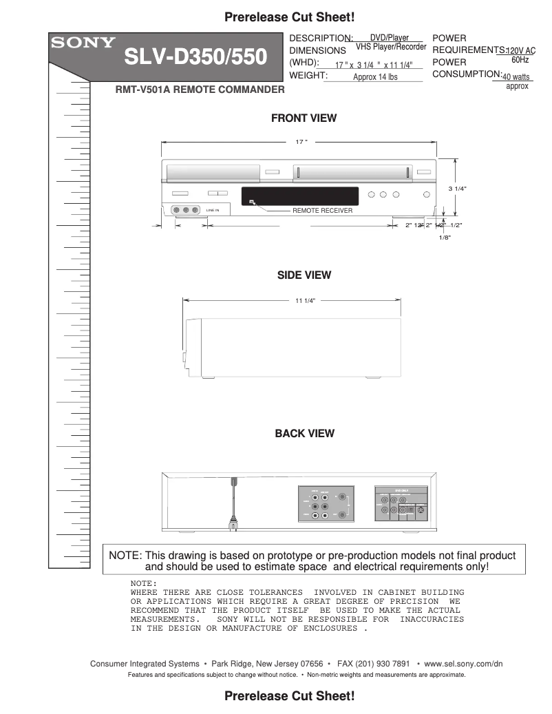Page 1 de la notice Guide d'installation Sony SLV-D550P