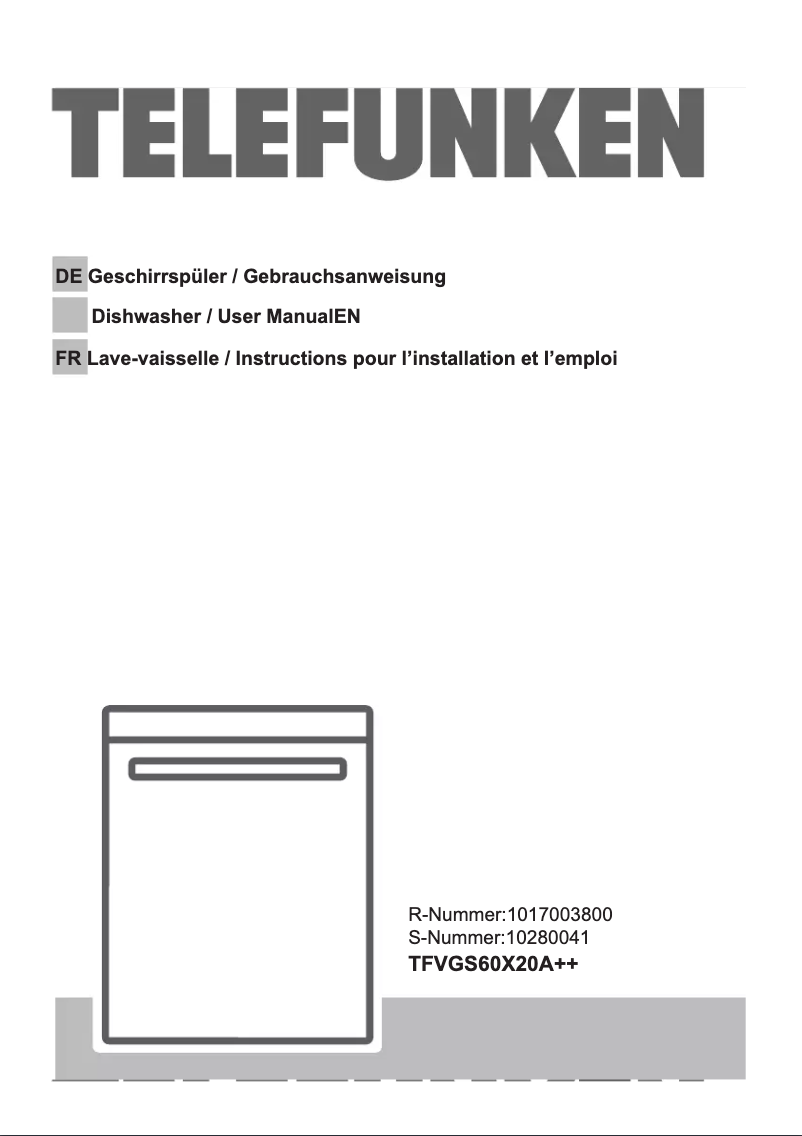 Page n°1 - Manuel utilisateur Telefunken TFVGS60X20A