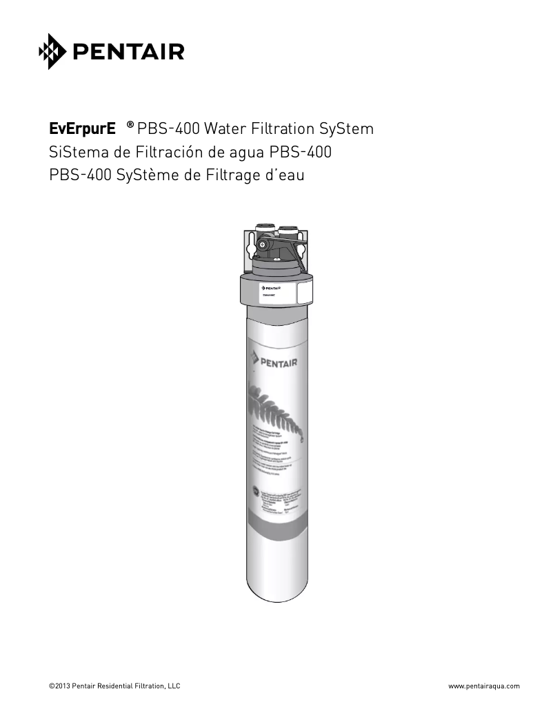 Page 1 de la notice Guide d'installation Everpure PBS-400