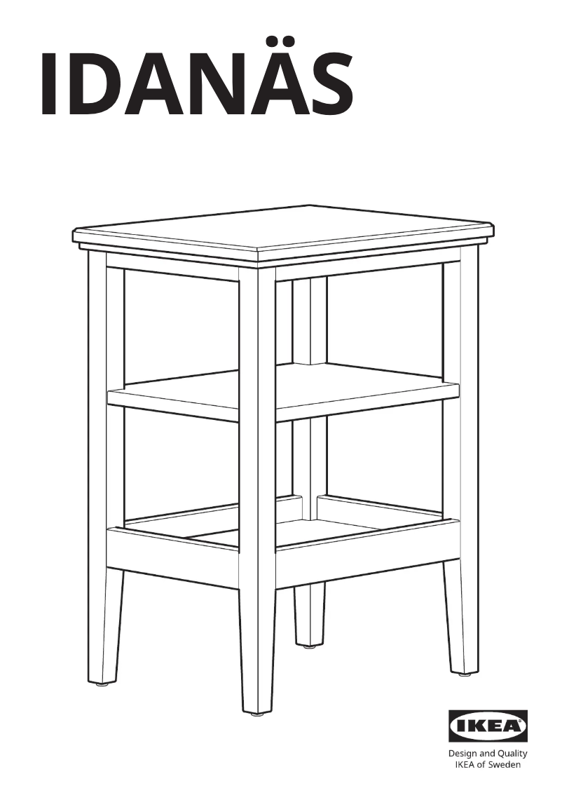 Imagen de la primera página del manual del dispositivo IDANÄS 805.544.02