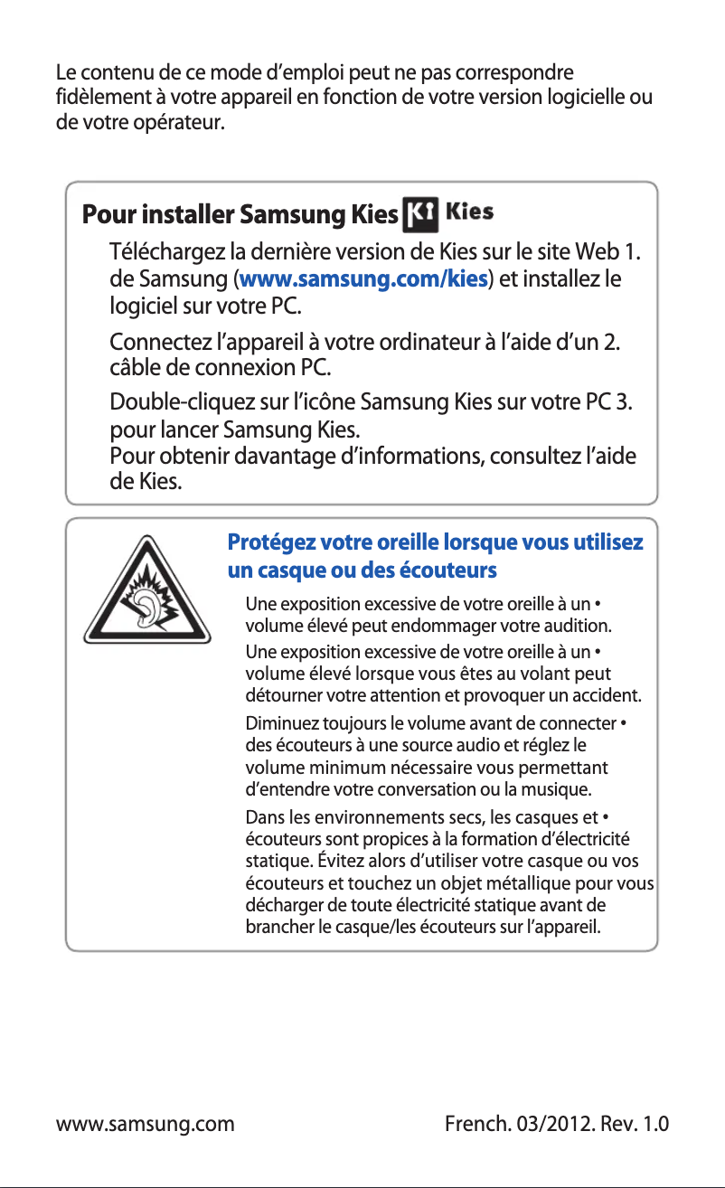 Página 1 del manual Manual de usuario Samsung Galaxy Mini II GT-S6500D