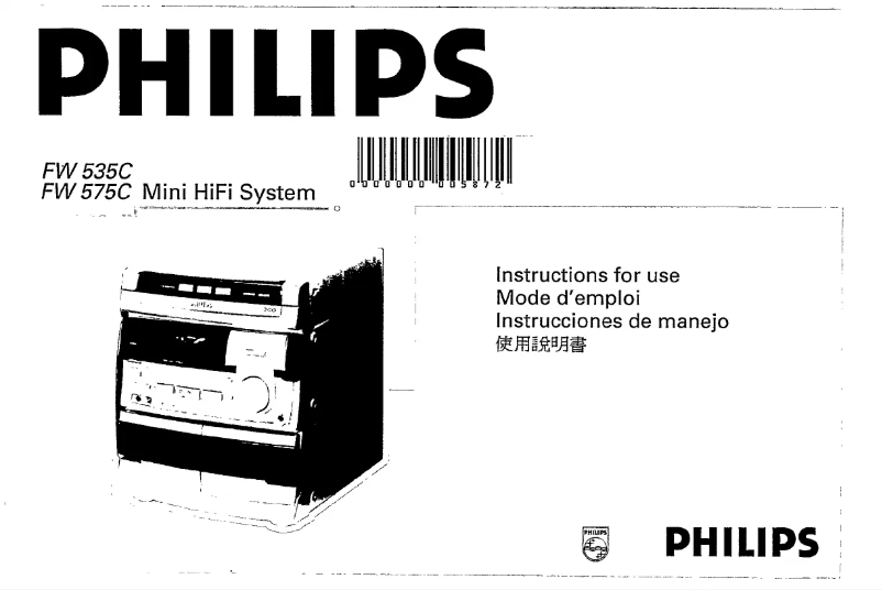 Page 1 de la notice Manuel utilisateur Philips FW 575C