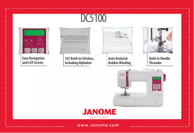 Page n°1 - Fiche technique Janome DC5100