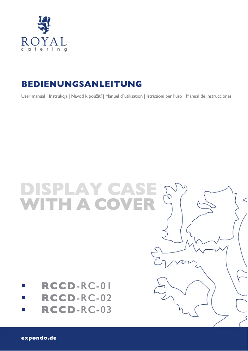 Page 1 of the manual User Manual Royal Catering RCCD-RC-03