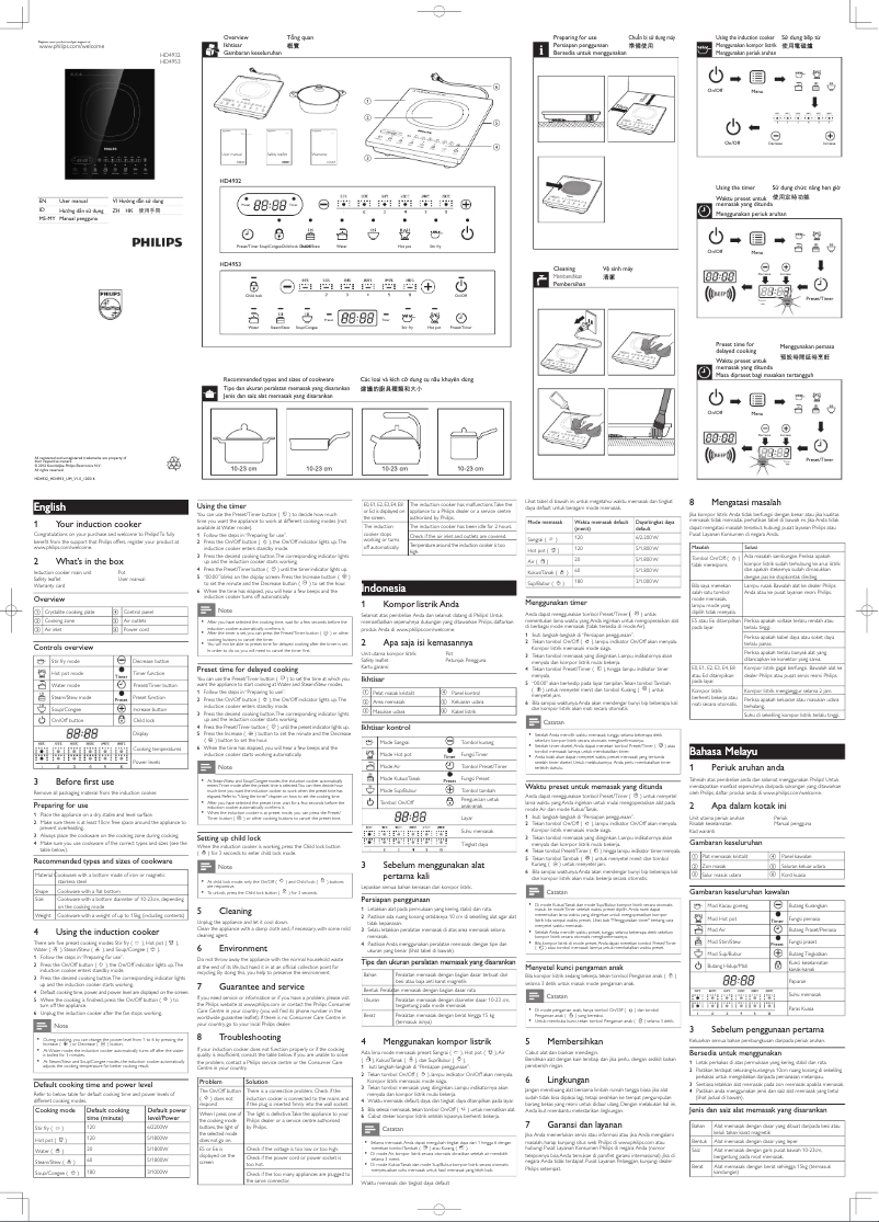 Page n°1 - Mode d'emploi Philips Viva Collection HD4953