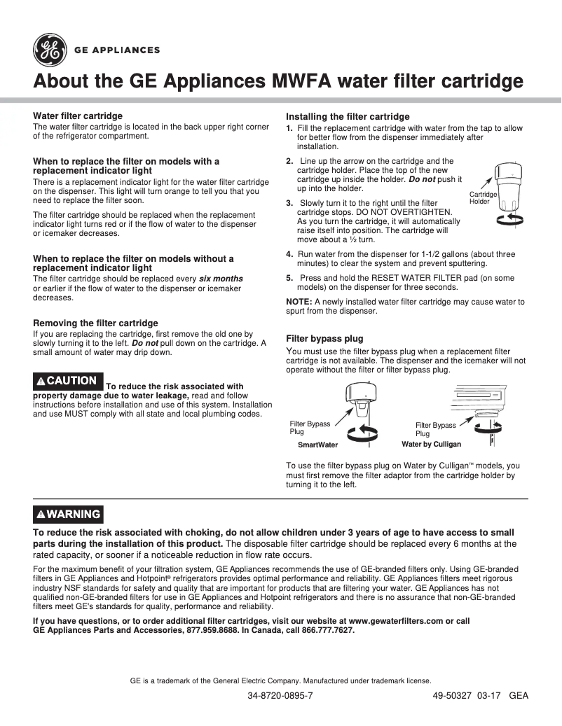 Imagen de la primera página del manual del dispositivo MWFA3PK
