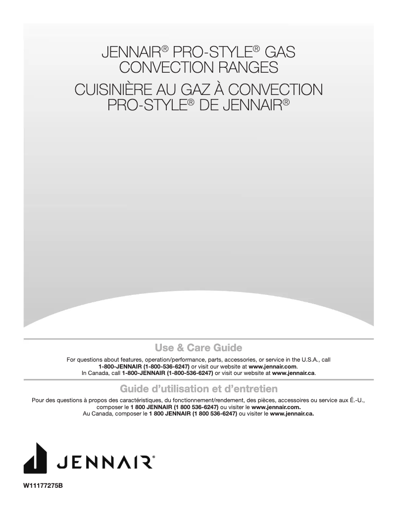 Page n°1 - Manuel d'utilisation et d'entretien JennAir JGRP548HM