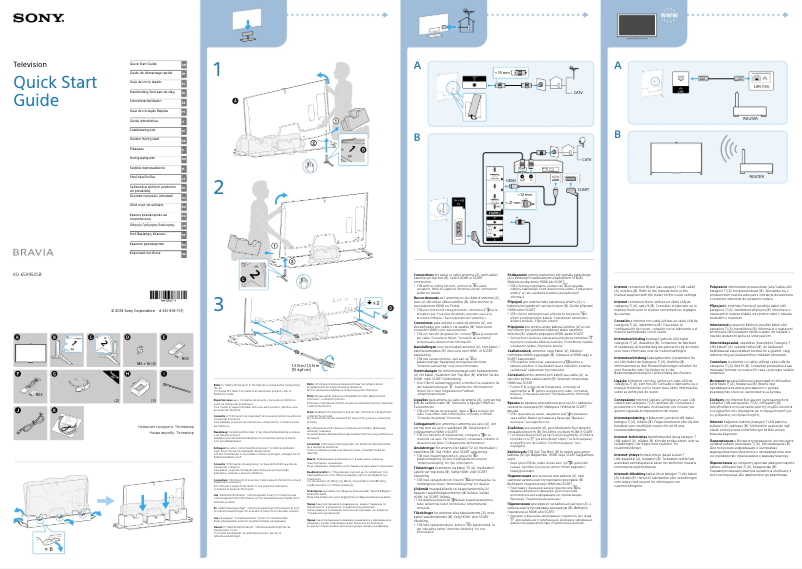 Page 1 de la notice Manuel utilisateur Sony Bravia KD-65X9505B