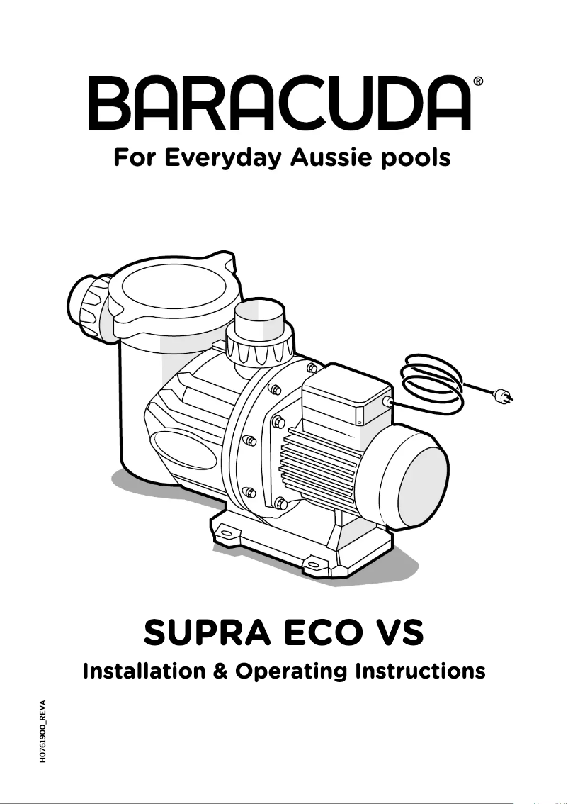 Página 1 del manual Manual de usuario Baracuda Supra Eco