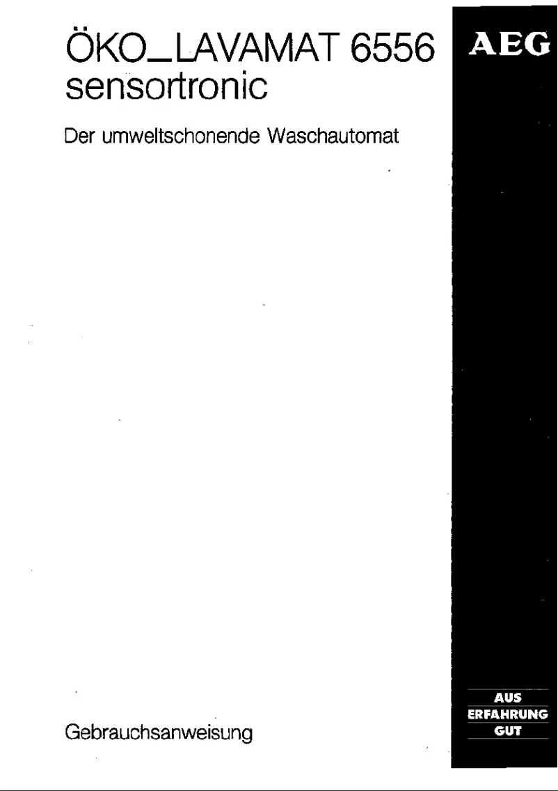 Image de la première page du manuel de l'appareil Lavamat 6556