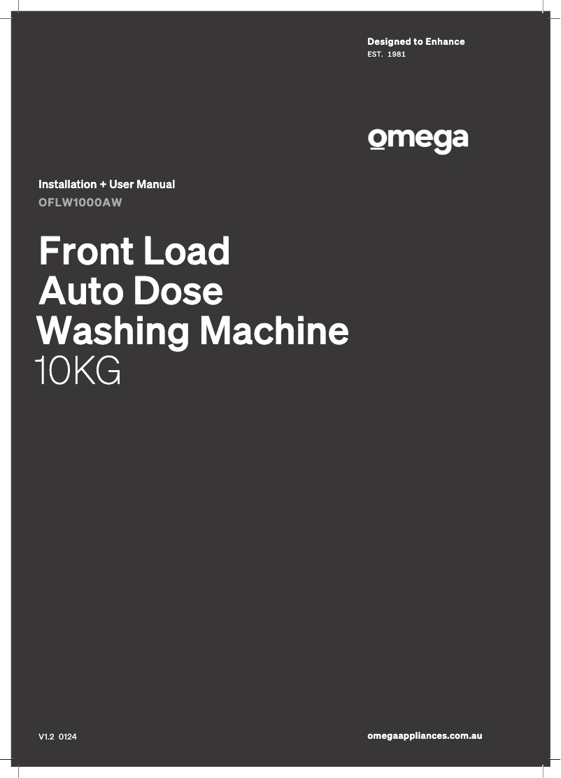 Page n°1 - Manuel utilisateur Omega OFLW1000AW