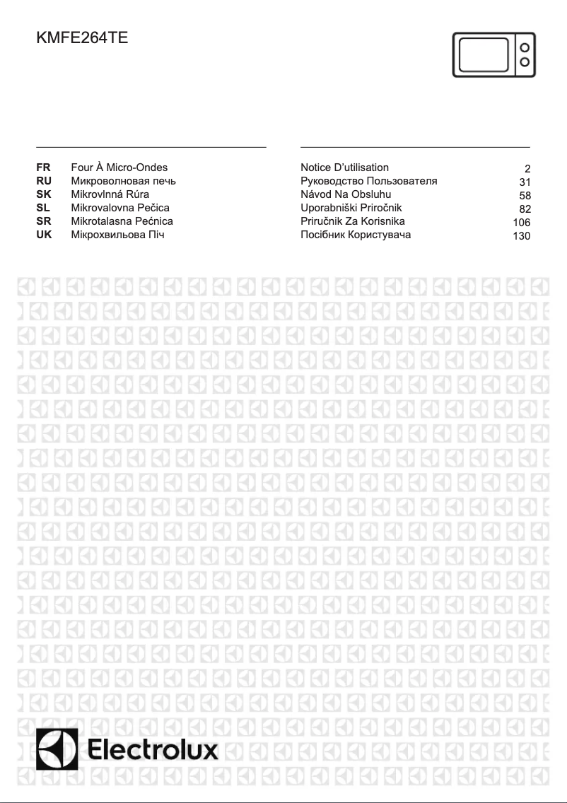 Page n°1 - Manuel utilisateur Electrolux KMFE264TEX