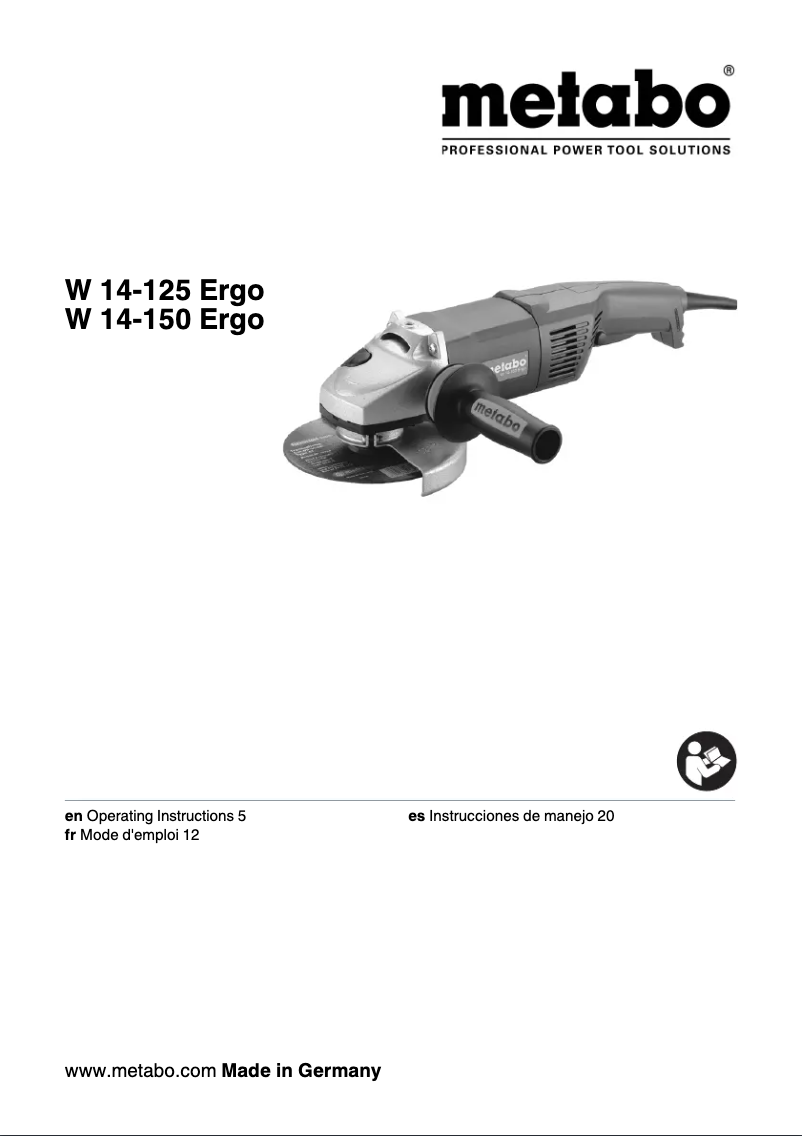 Page n°1 - Manuel utilisateur Metabo W 14-150 Ergo