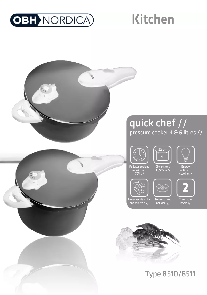 Image de la première page du manuel de l'appareil Quick Chef 8511