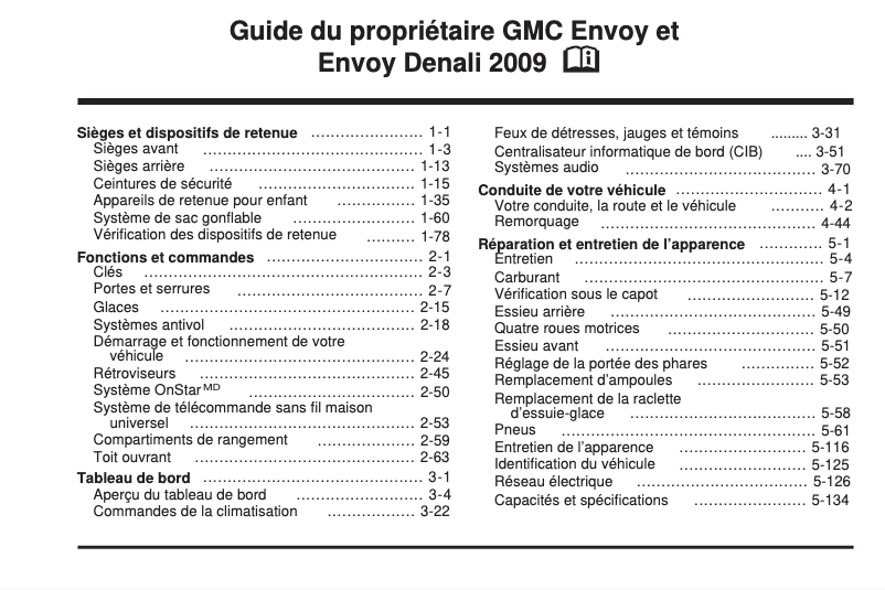 Image de la première page du manuel de l'appareil Envoy (2009)