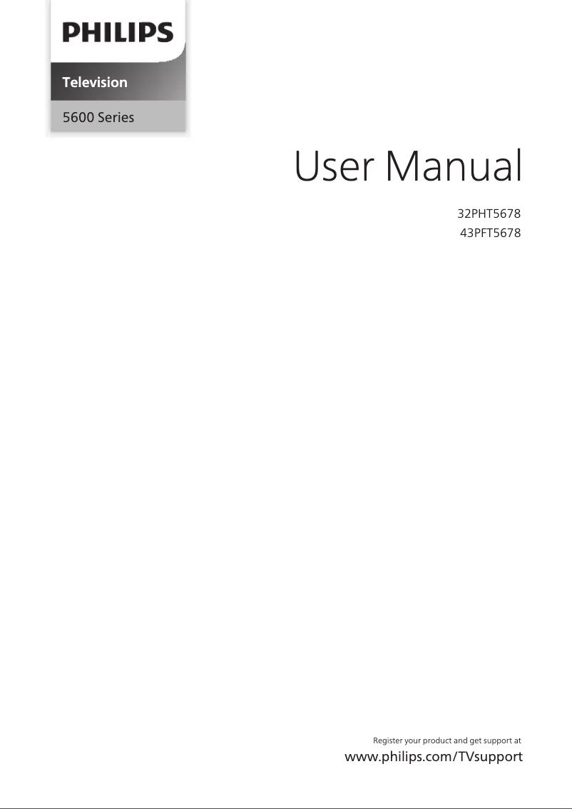 Page n°1 - Manuel utilisateur Philips 32PHT5678