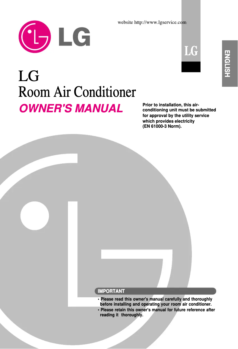 Page 1 de la notice Manuel utilisateur LG ASUH1865GM1