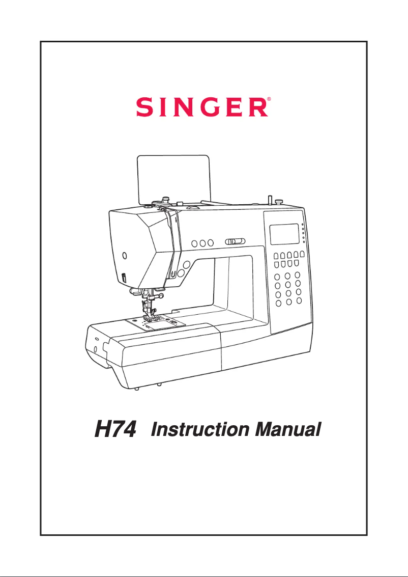 Page n°1 - Manuel utilisateur Singer H74