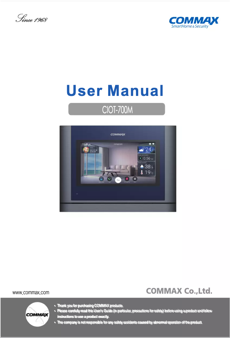 Image de la première page du manuel de l'appareil CIOT-700M