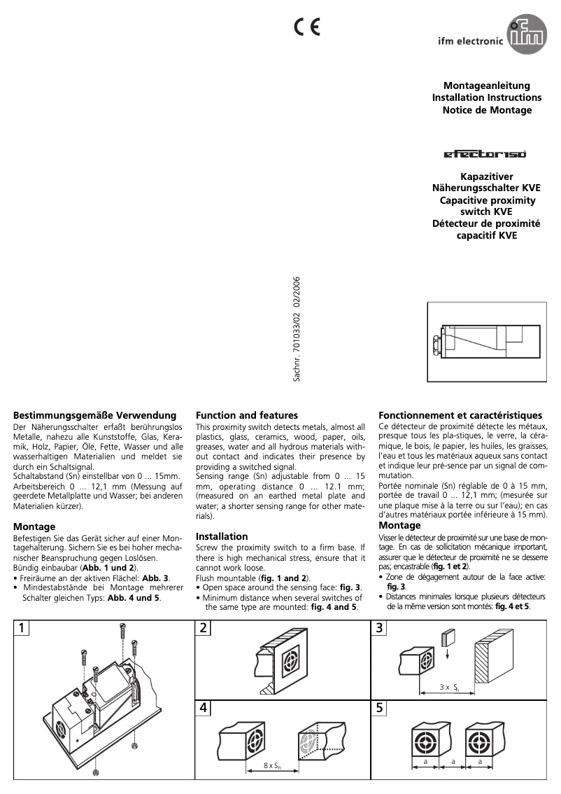Page n°1 - Manuel utilisateur IFM KV5001