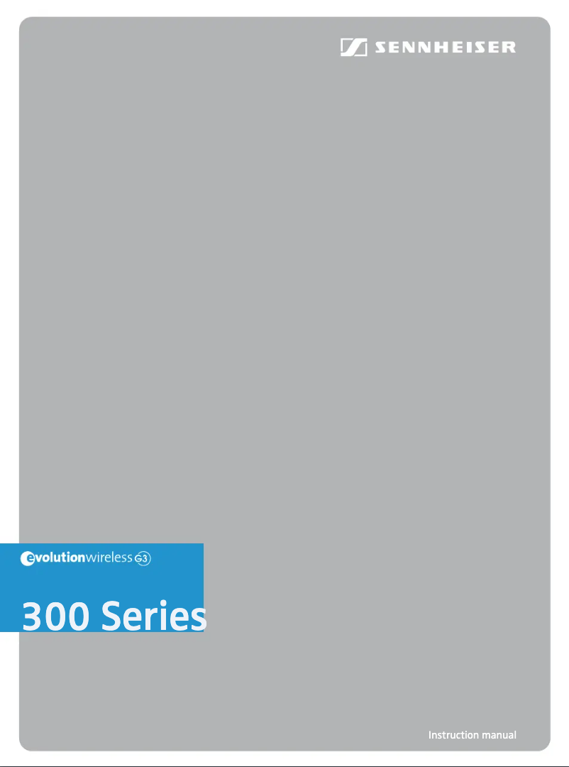 Page 1 de la notice Manuel utilisateur Sennheiser EW 335 G3-G-EU