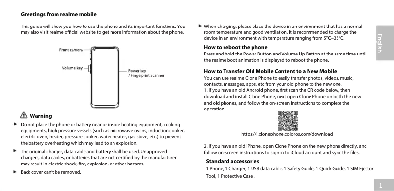 Page n°1 - Manuel utilisateur Realme 7 5G