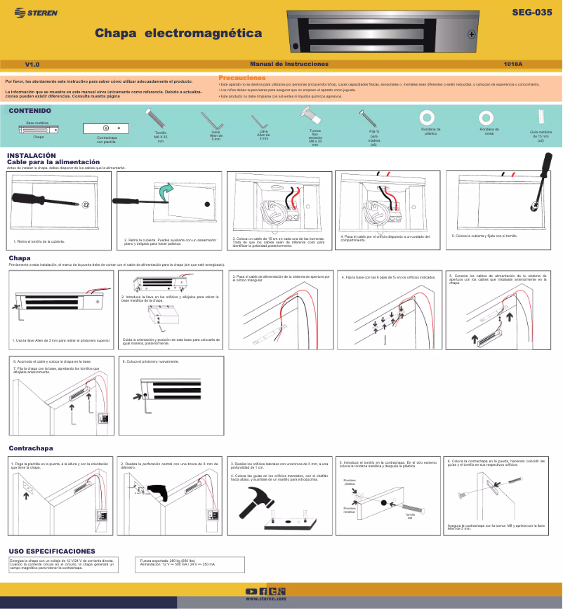 Page 1 de la notice Manuel utilisateur Steren SEG-035