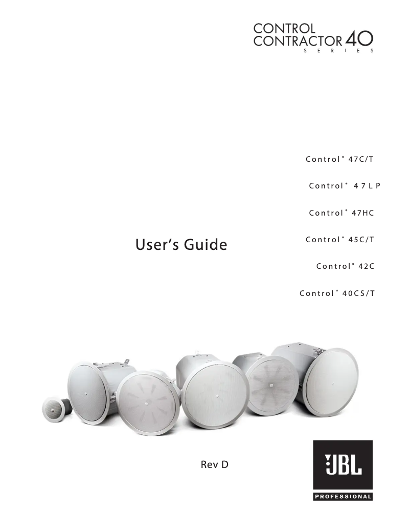 Page 1 de la notice Mode d'emploi JBL Control 42C