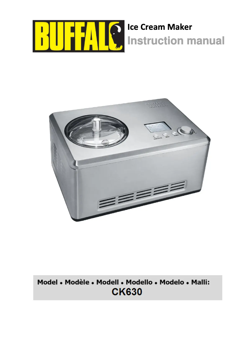 Page 1 de la notice Manuel utilisateur Buffalo CK630