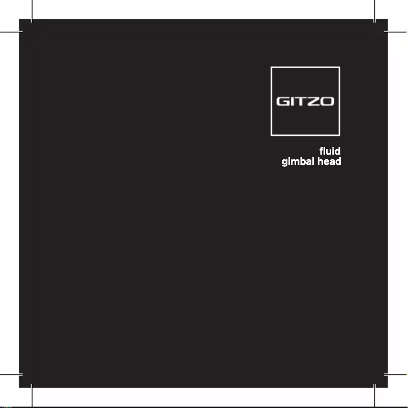Page 1 de la notice Manuel utilisateur Gitzo Gimbal Fluid Head GHFG1