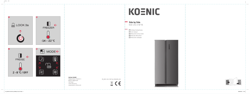 Page n°1 - Manuel utilisateur Koenic KDD 141 E NF IN