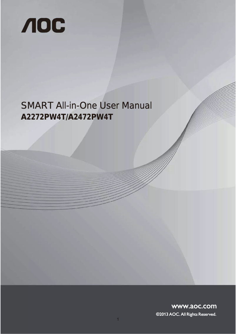 Page n°1 - Manuel utilisateur AOC A2472PW4T