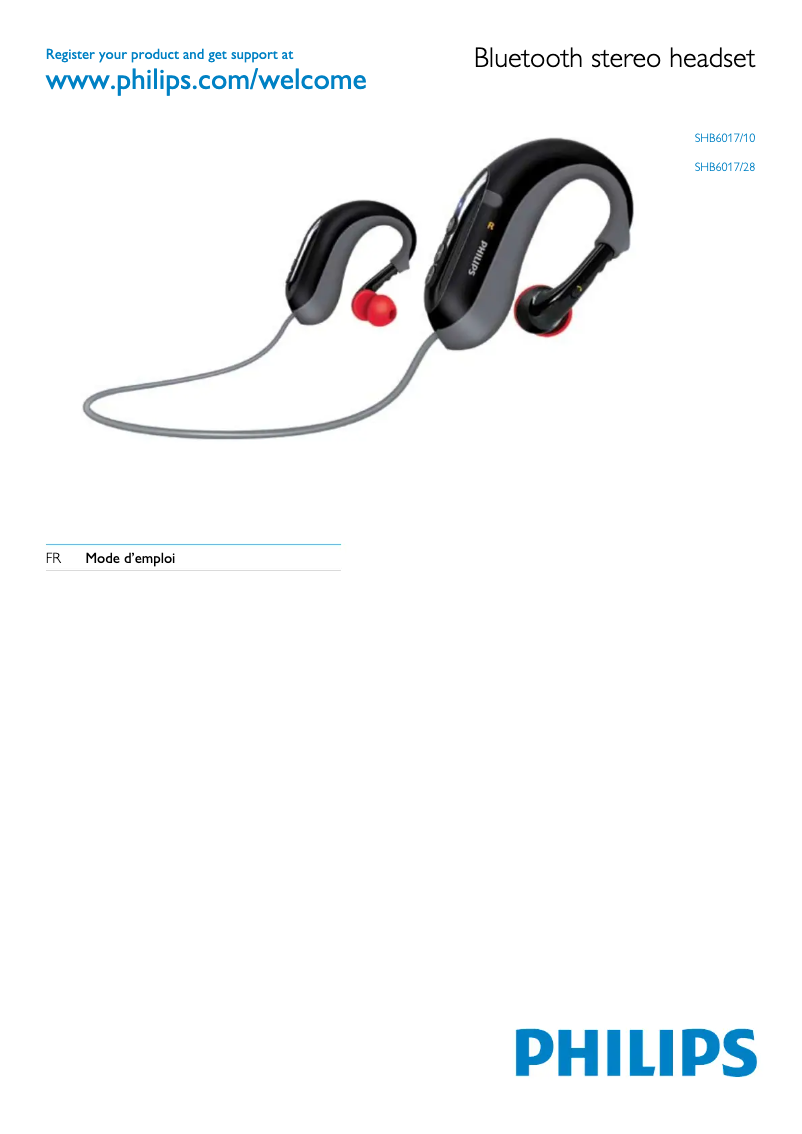 Page n°1 - Manuel utilisateur Philips ActionFit SHB6017