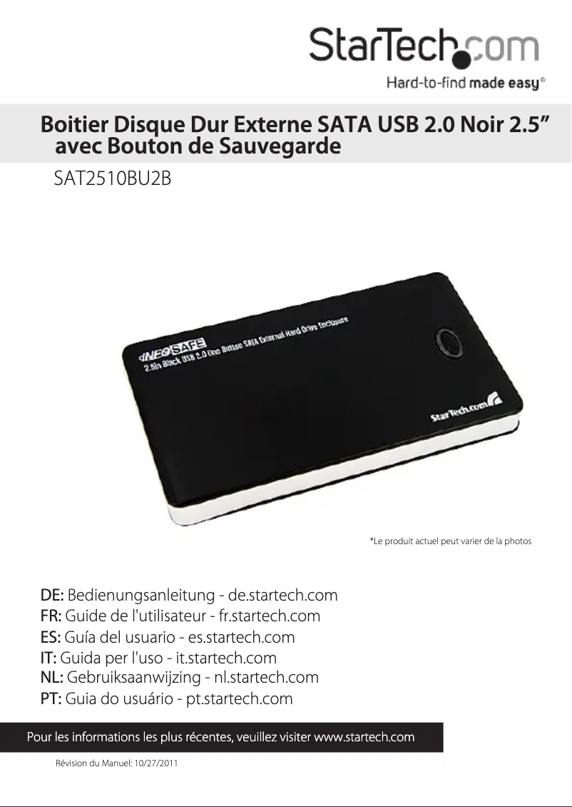 Page n°1 - Manuel utilisateur StarTech.com SAT2510BU2B