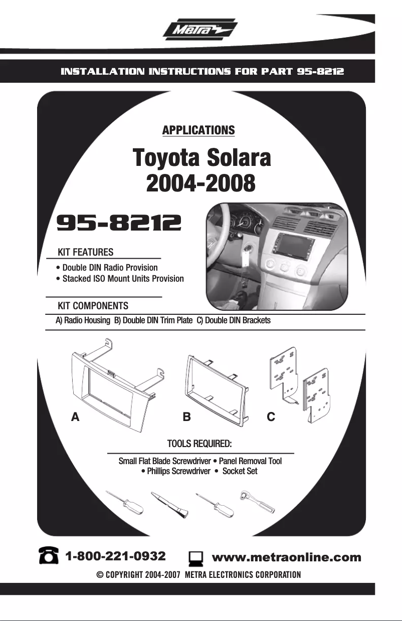 Image de la première page du manuel de l'appareil 95-8212