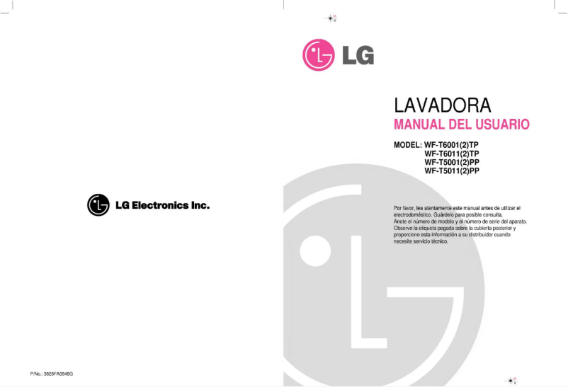 Page 1 de la notice Manuel utilisateur LG WF-T5011TP