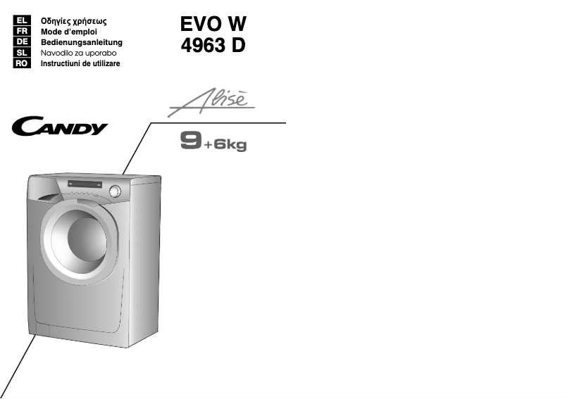 Page 1 de la notice Manuel utilisateur Candy EVOW 4963D-S
