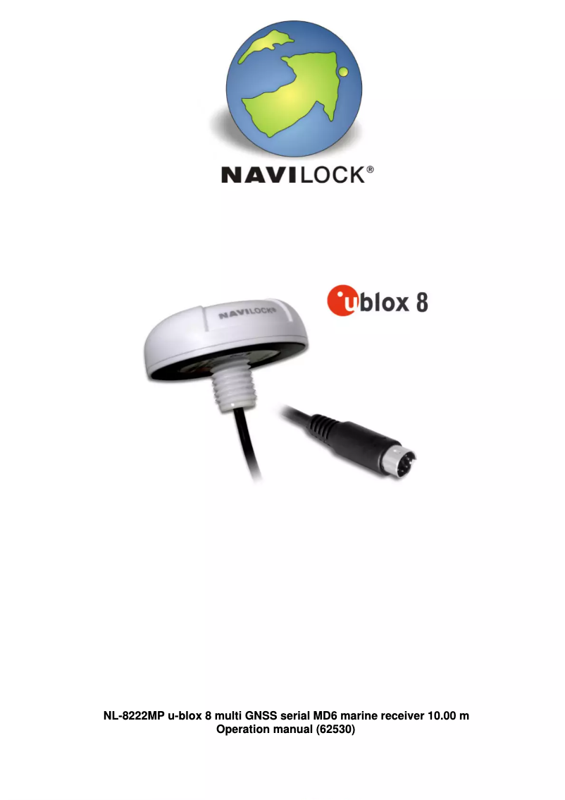 Page 1 de la notice Manuel utilisateur Navilock u-blox 8 NL-8222MP