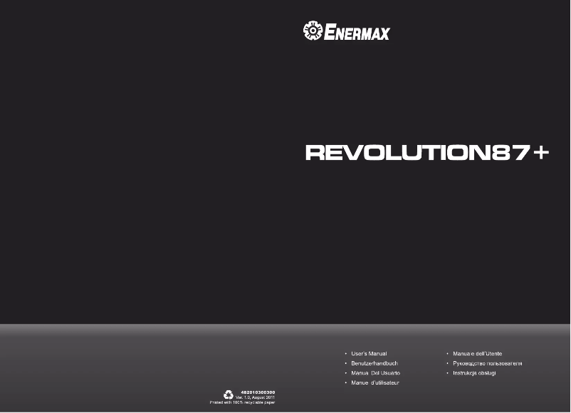 Image de la première page du manuel de l'appareil Revolution87+
