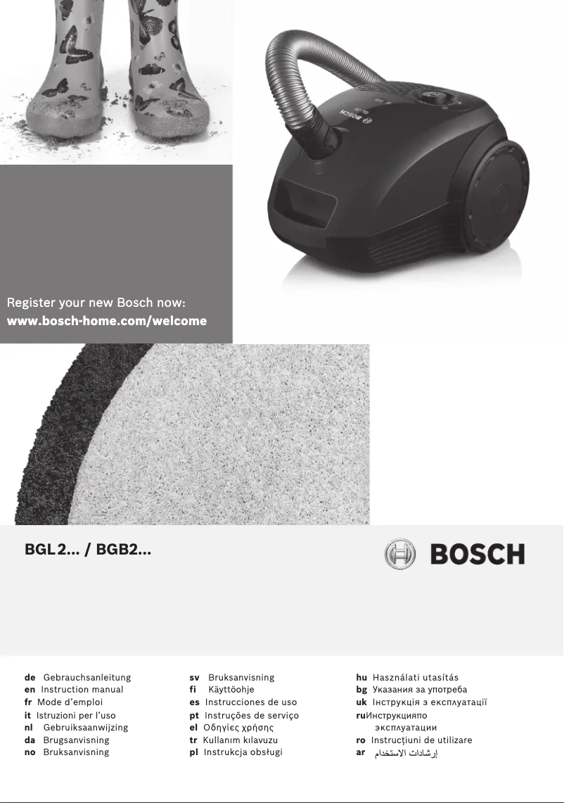 Page 1 de la notice Manuel utilisateur Bosch BGL2A100