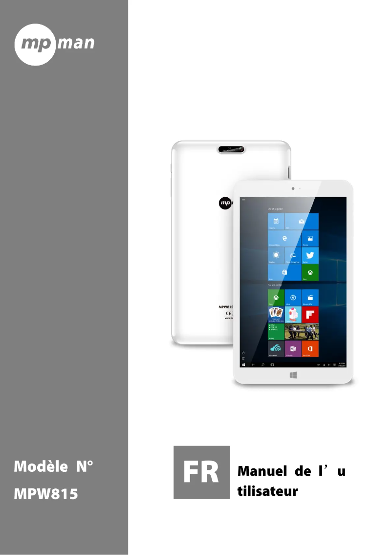 Image de la première page du manuel de l'appareil MPW815