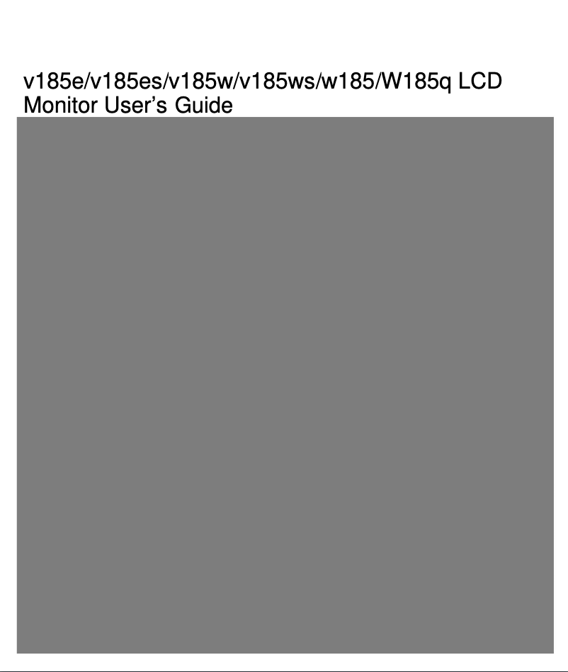 Page n°1 - Manuel utilisateur HP v185es