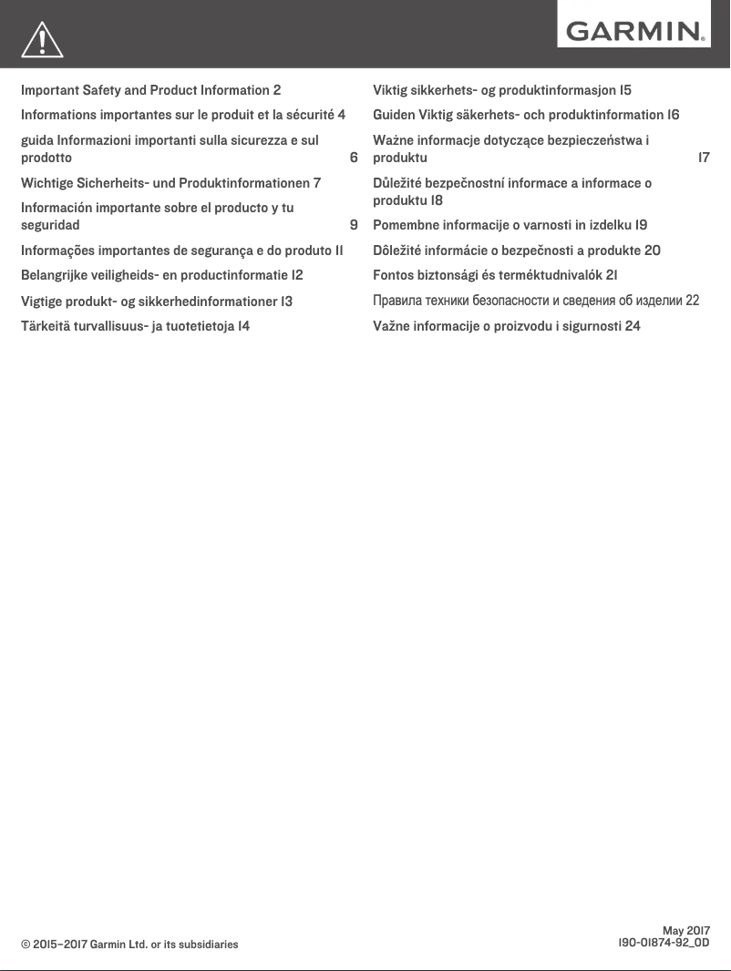 Page n°1 - Instructions de sécurité Garmin DriveAssist 51 LMT-S