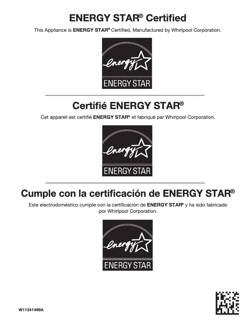 Página 1 del manual Etiqueta energética Whirlpool WGD8120HC