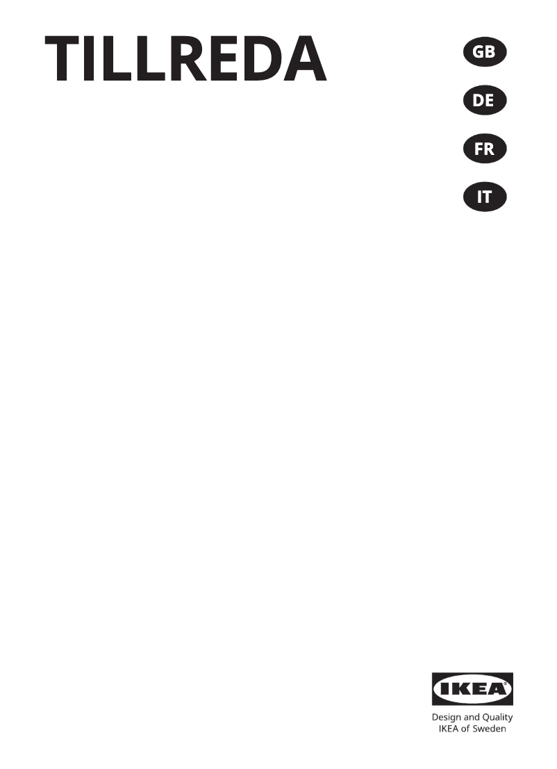 Image de la première page du manuel de l'appareil TILLREDA 304.931.09