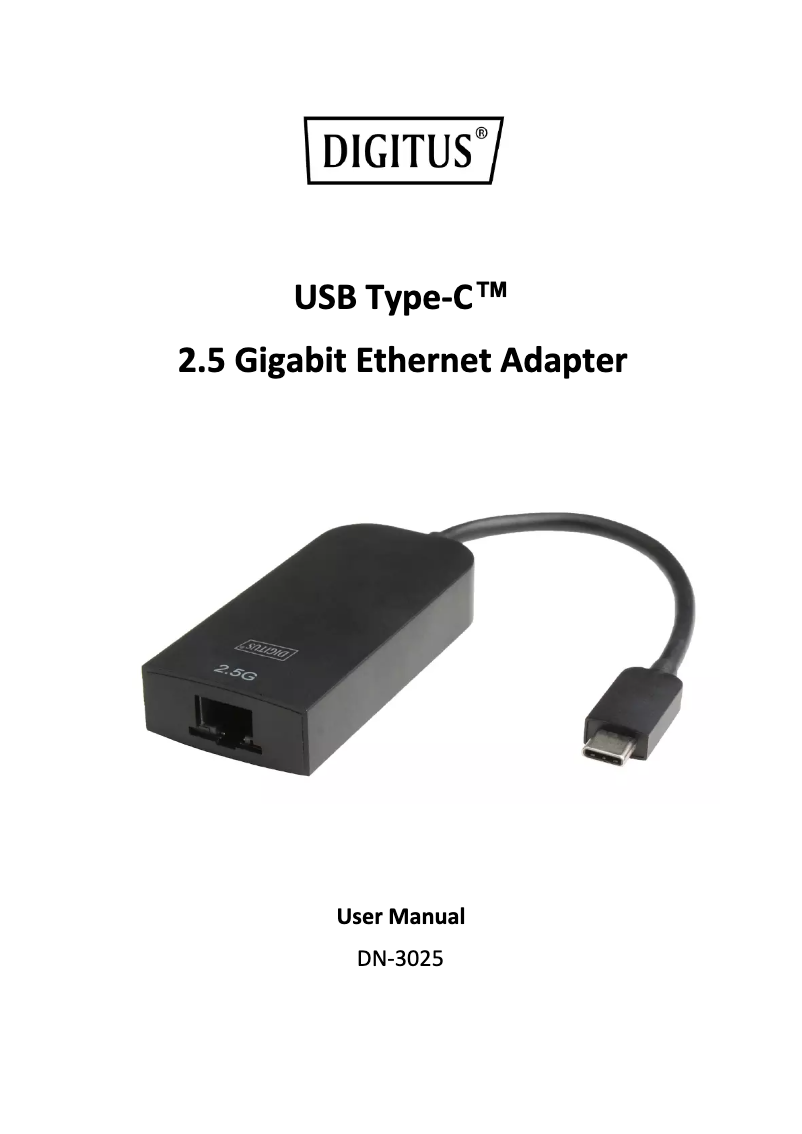 Image de la première page du manuel de l'appareil DN-3025