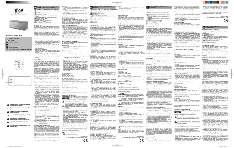 Image de la première page du manuel de l'appareil M-350 BT