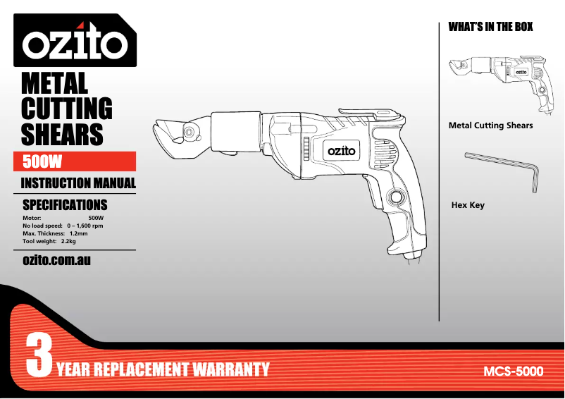 Image de la première page du manuel de l'appareil MCS-5000
