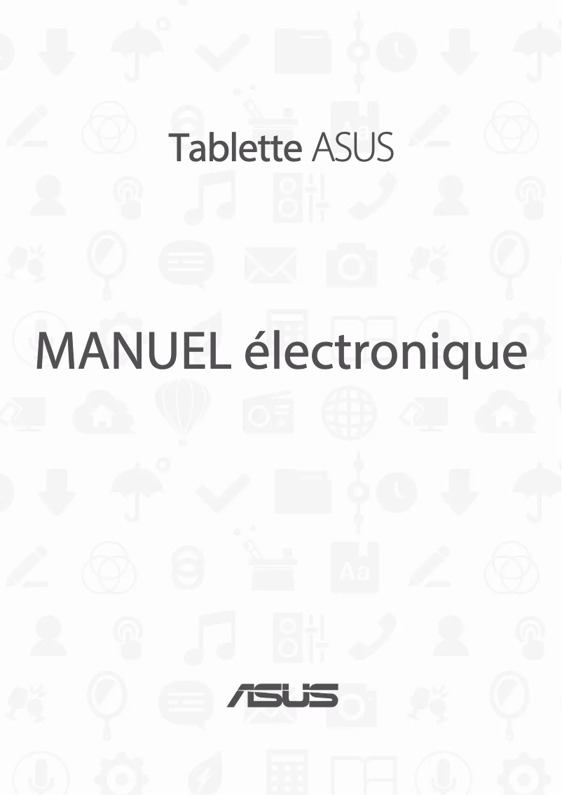 Image de la première page du manuel de l'appareil ZenPad 7.0 Z370KL